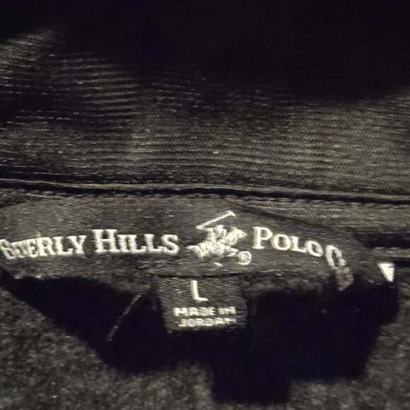 Men's Beverly Hills Polo Club Fleece Vest Size L Black Zip Pockets Sleeveless - Picture 4 of 7